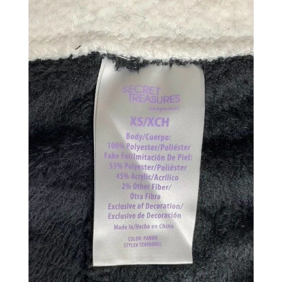 NEW Womens Panda Bear Union Suit One Piece Plush Hooded Costume Pajamas Size XS - Picture 9 of 9